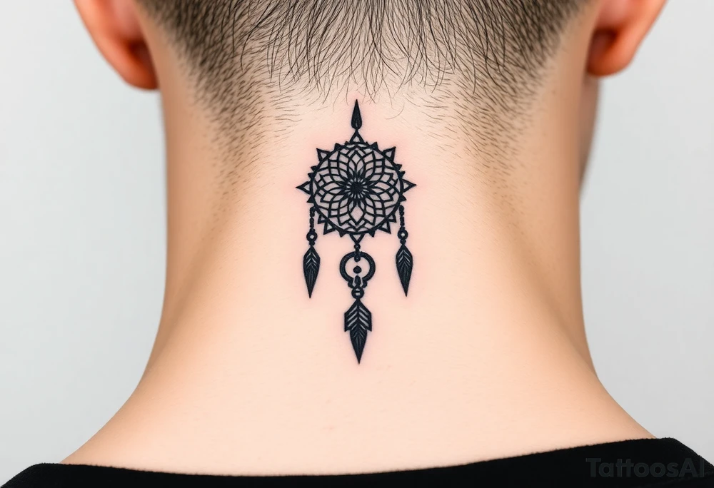 Nia letters with a dreamcatcher tattoo idea