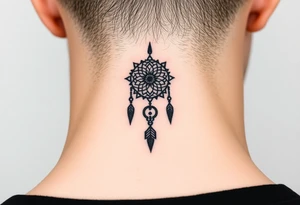 Nia letters with a dreamcatcher tattoo idea