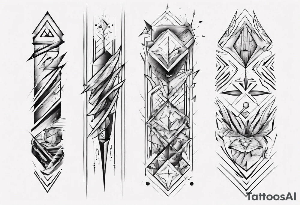 torn lines on a forearm tattoo idea