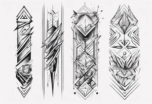 torn lines on a forearm tattoo idea