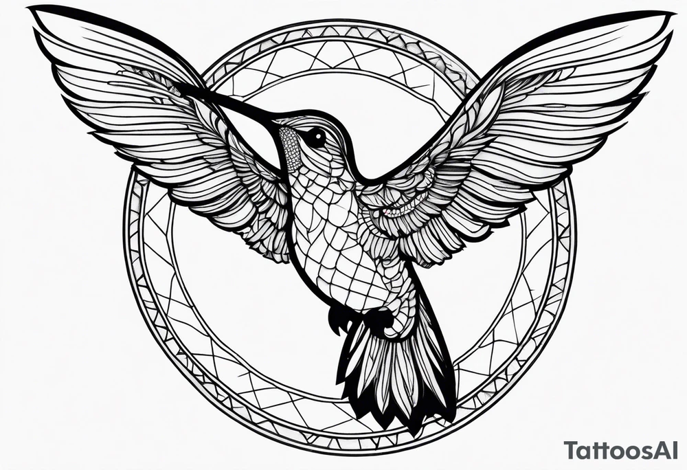 Humming bird tattoo idea