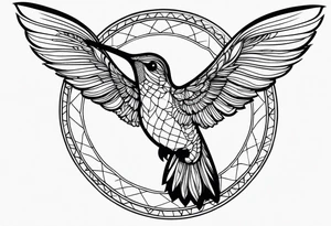 Humming bird tattoo idea