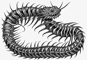 Centipede spine tattoo tattoo idea