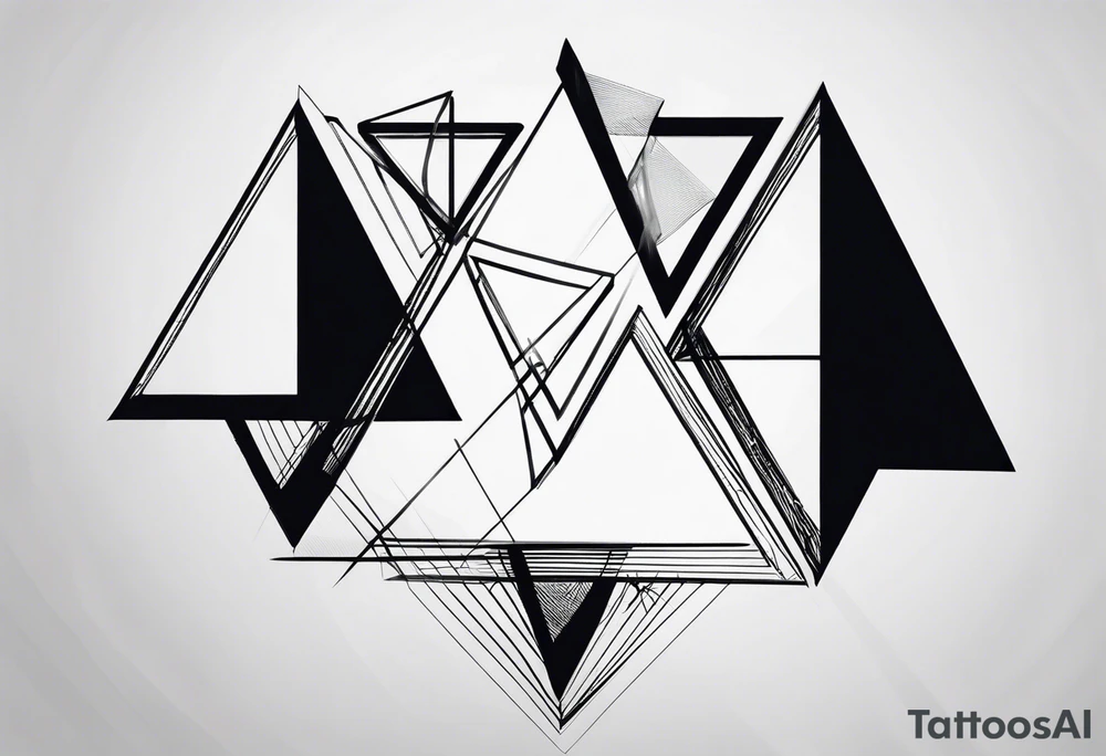 3 interconnecting triangles tattoo idea