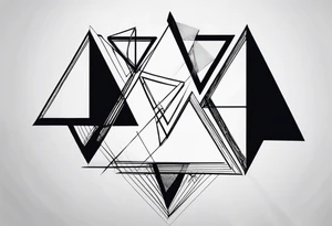 3 interconnecting triangles tattoo idea