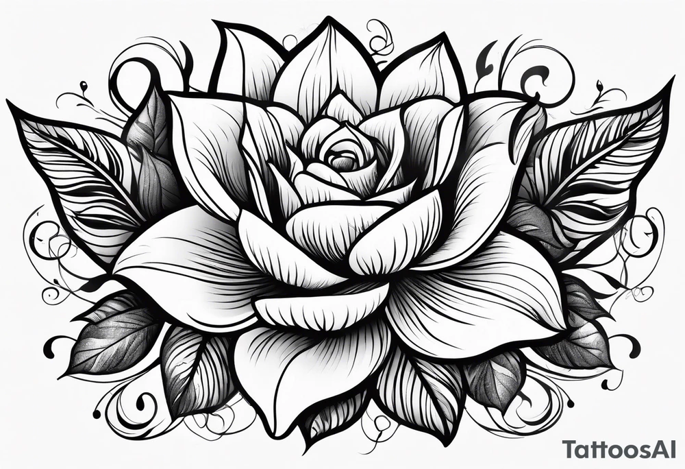 Floral tattoo idea