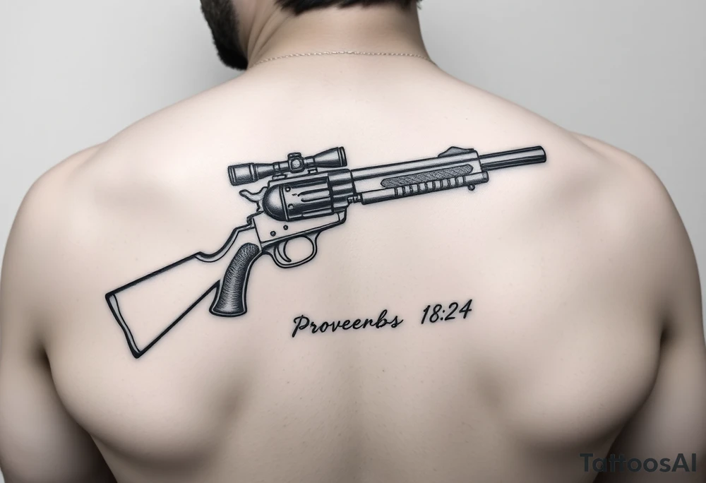 Writing gun  76-2323 proverbs 18:24 tattoo idea