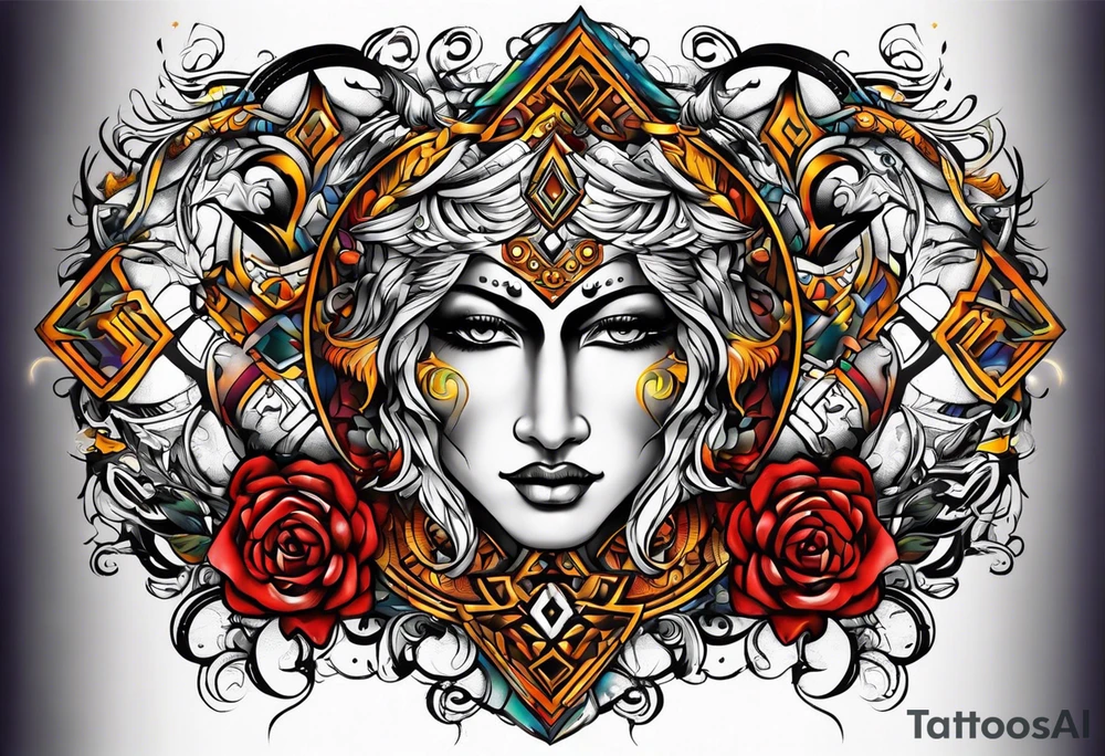 Gemini twins male symbol tattoo idea