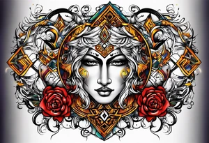 Gemini twins male symbol tattoo idea