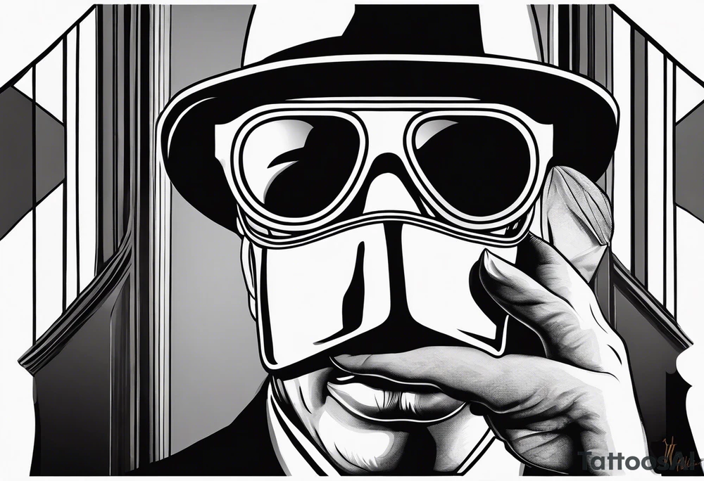 The drawing “the invisible man” by rene magritte tattoo idea