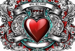 as long as my heart beats i will fight tattoo idea