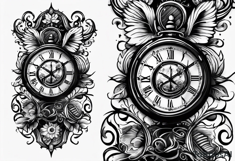 star of life with a clock incorporated with the slogan Make every second count tattoo idea