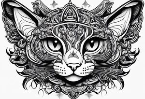 skydiving cat tattoo idea