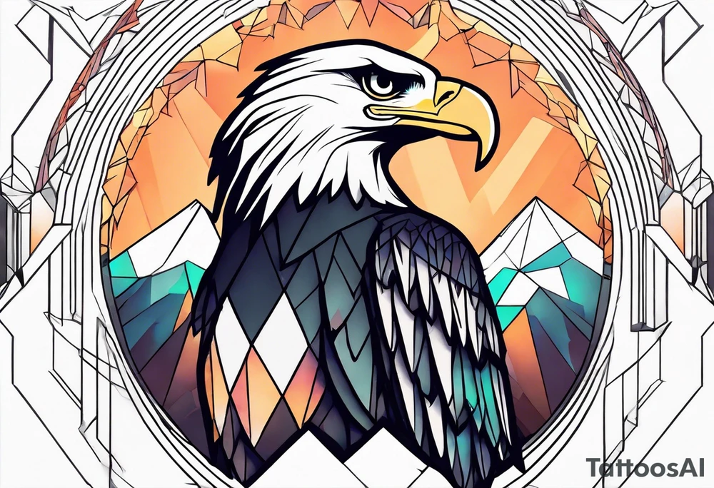 eagle, geometric, subtle, men, forearm tattoo, tattoo idea