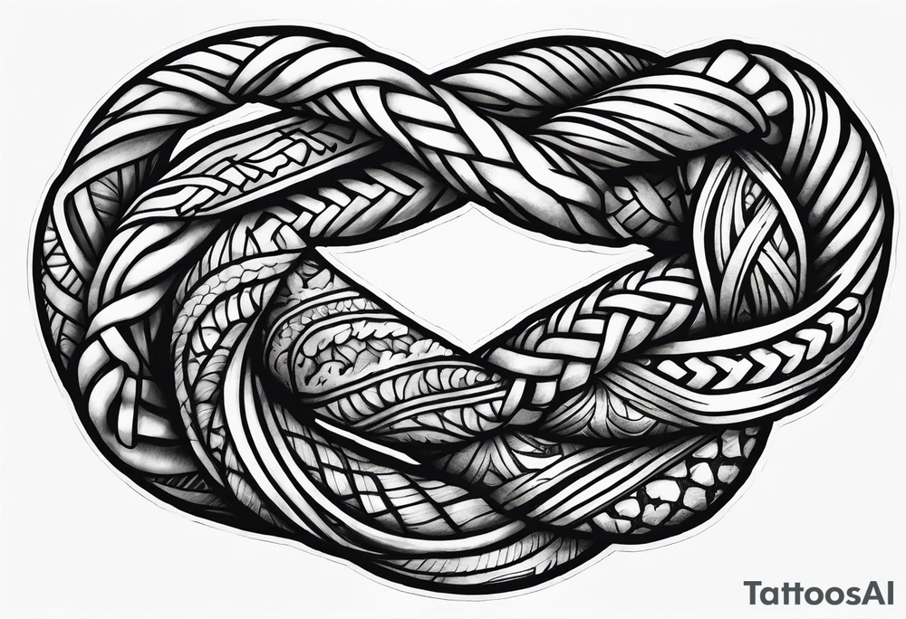 Reef knot tattoo idea