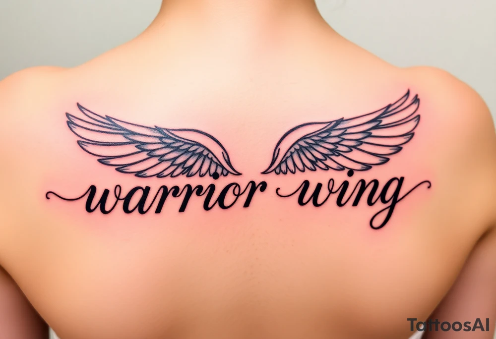 warrior wing tattoo idea