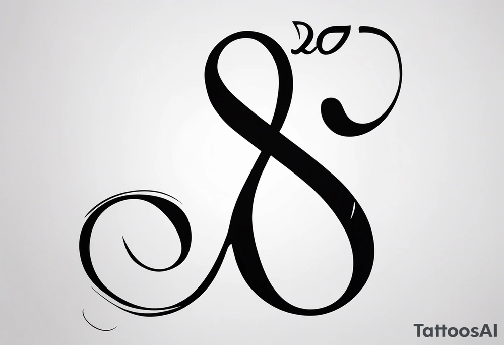 Infinity symbol, containing the letters "D3" and "SJ" tattoo idea Infinity symbol, containing the letters "D3" and "SJ" tattoo idea