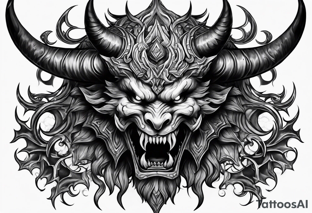 Demon tattoo idea