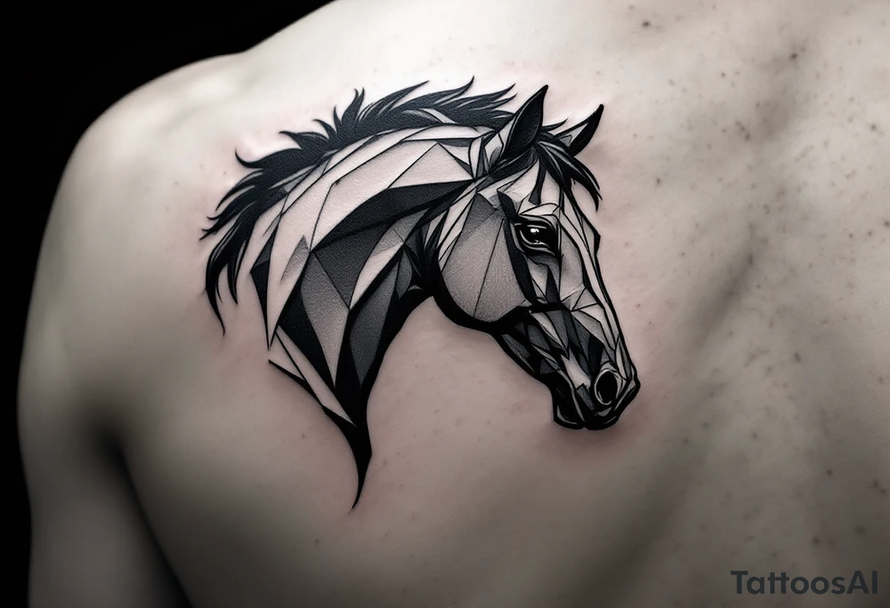 horse silhouette 
from the front tattoo idea
