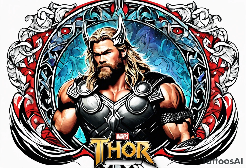 The Mighty Thor that looks like the Chris Hemsworth version tattoo idea