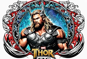 The Mighty Thor that looks like the Chris Hemsworth version tattoo idea
