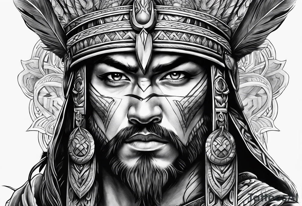 Wise warrior tattoo idea