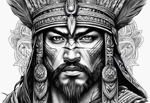 Wise warrior tattoo idea