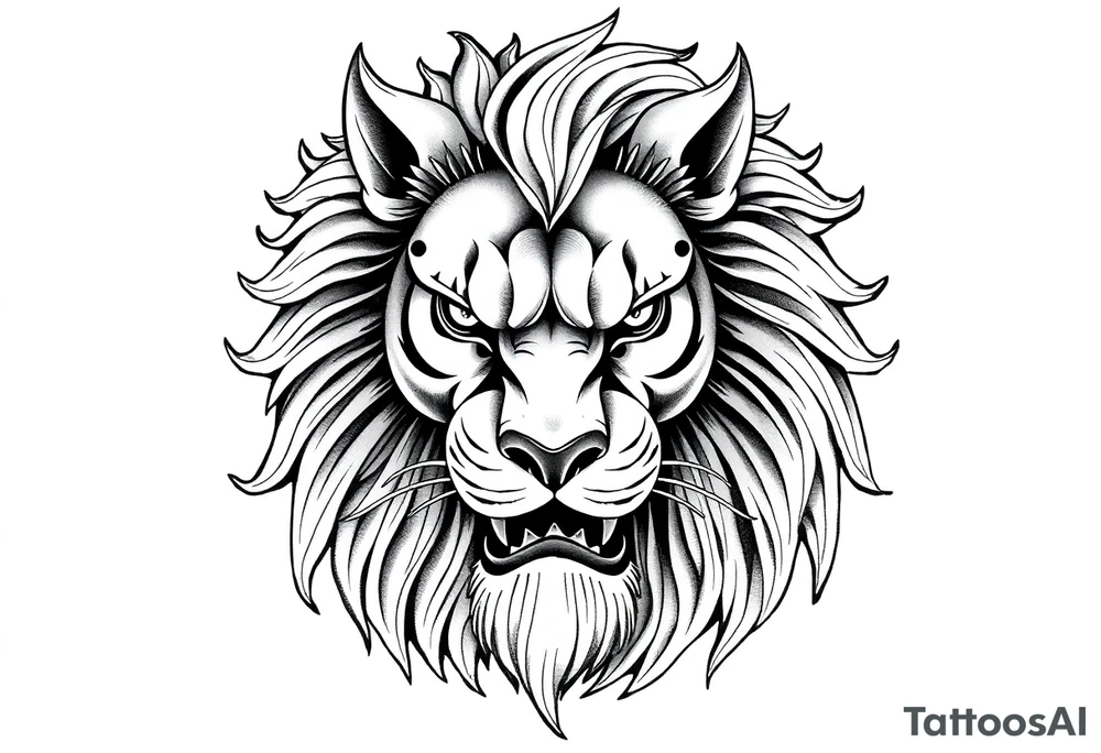 a majestic lion tattoo idea
