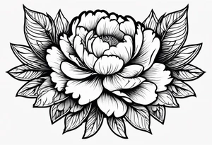 Peonies mystic eye symbol tattoo idea