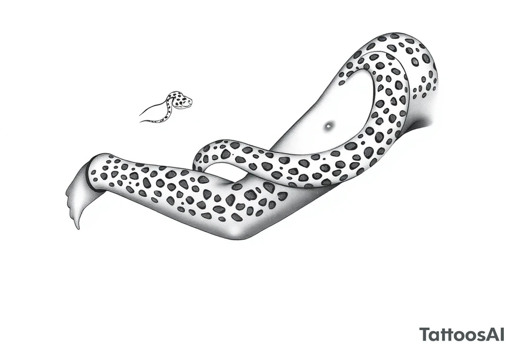 Cheetah print snake tattoo idea