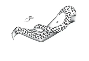 Cheetah print snake tattoo idea