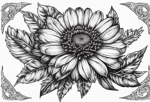 Indian blanket flower arrows tattoo idea