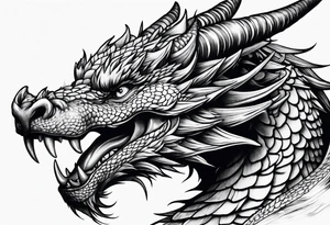 Roaring dragon tattoo idea