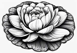 Lilly pad and eclipse and words I BELIEVE tattoo idea