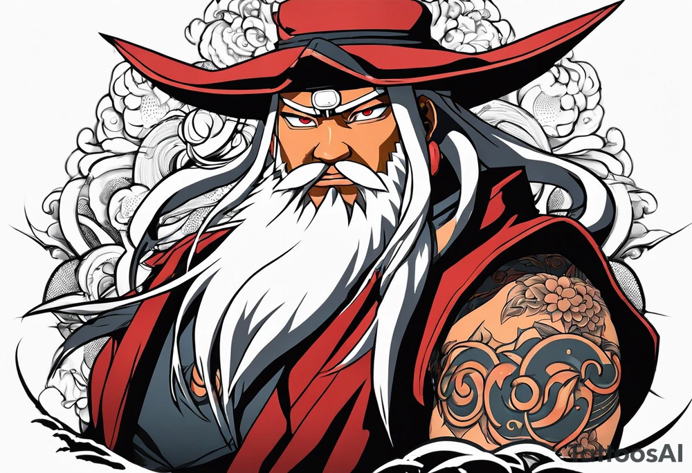 Sage mode jiraiya from the anime naruto tattoo idea