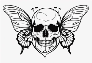 Skull Butterfly tattoo idea
