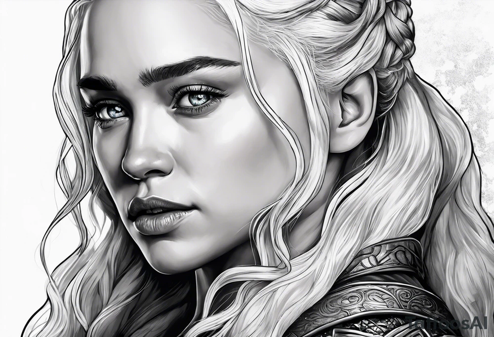 game of thrones daenerys drawn as by tim burotn tattoo idea