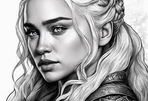 game of thrones daenerys drawn as by tim burotn tattoo idea