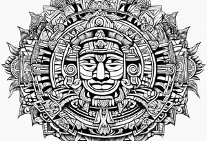 Mayan sun god tattoo idea