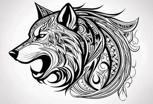 lobo tribal tattoo idea