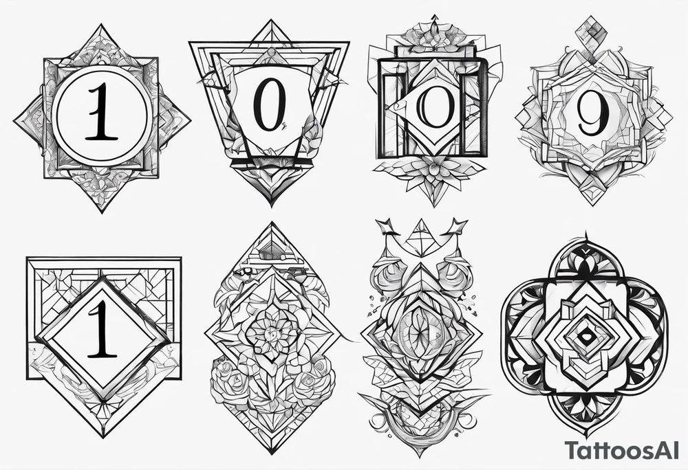 Children names, date of birth tattoo idea