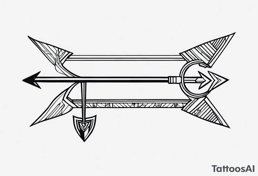 arrow and bow tattoo idea