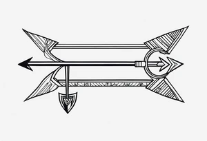 arrow and bow tattoo idea