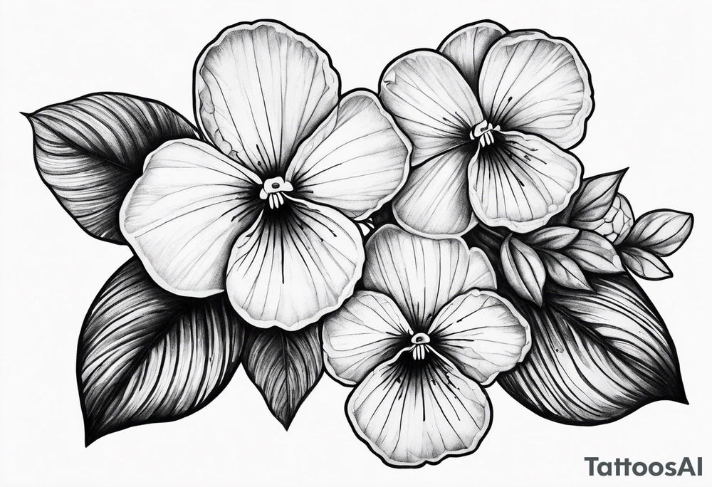 Violets tattoo idea