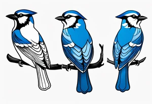 Majestic bluejay tattoo idea