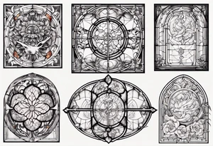 Stained glass window tattoo idea