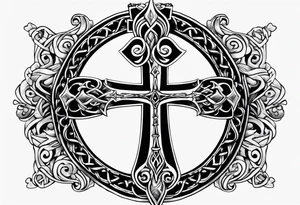 Ankh that looks like twisted metal tattoo idea