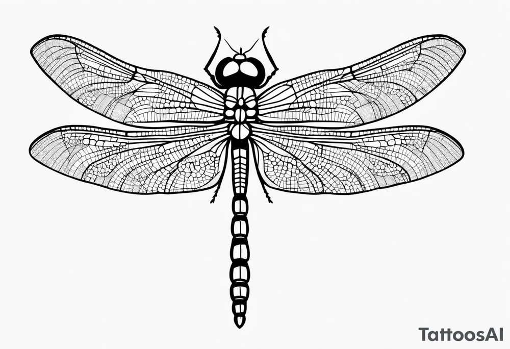 Dragonfly in flight wildflowers simplistic minimalist tattoo idea Dragonfly in flight wildflowers simplistic minimalist tattoo idea