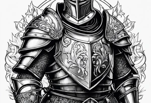knight in armor tattoo idea