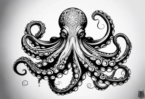 Electric octopus tattoo idea
